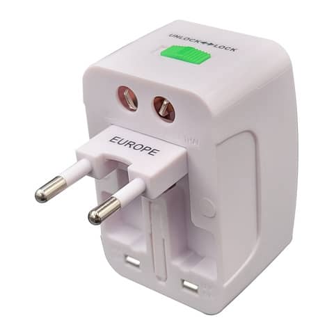 Adattatore universale da viaggio MKC Europa - Regno Unito - USA bianca 492519362